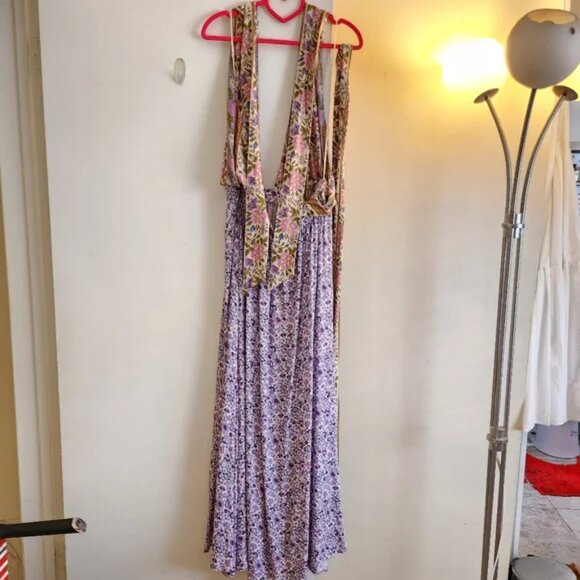 Spell Gypsy Collective Sienna Halter Maxi Dress Backless Sundress Summer Lilac - Picture 7 of 13